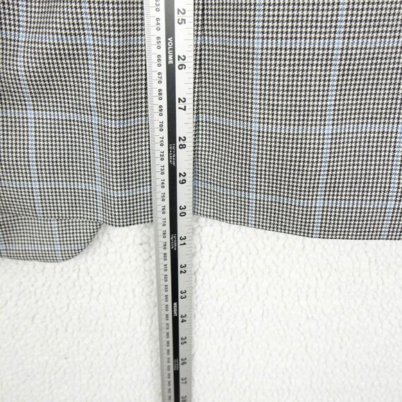 Brooks Brothers Blazer Mens 43R Black White Houndstooth Check Wool Silk - Picture 7 of 16